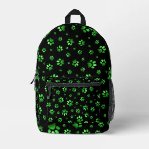 Sac À Dos Imprimé  Empreinte de patte scintillement vert pailleté,