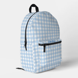 Sac À Dos Imprimé En vichy bleu petit-millénaire
