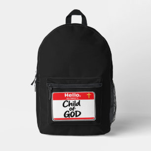 Sac À Dos Imprimé Enfant de DIEU - Badge de nom