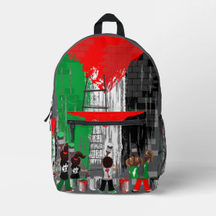 Sac À Dos Imprimé Enfants de Gaza peignant le drapeau de la Palestin