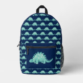 Sac À Dos Imprimé Enfants Dinosaur Stegosaurus Prénom (Recto)