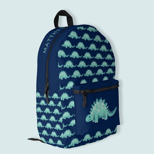 Sac À Dos Imprimé Enfants Dinosaur Stegosaurus Prénom