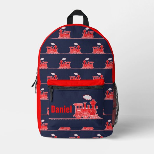 Sac À Dos Imprimé Enfants du train à vapeur rouge (Recto)