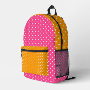 Sac À Dos Imprimé Enfants Rose Jaune Pois