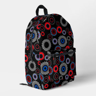 Sac À Dos Imprimé Engrenages colorés