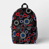 Sac À Dos Imprimé Engrenages colorés (Recto)