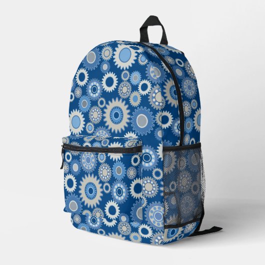 Sac À Dos Imprimé Engrenages colorés (Coin arrière droit)