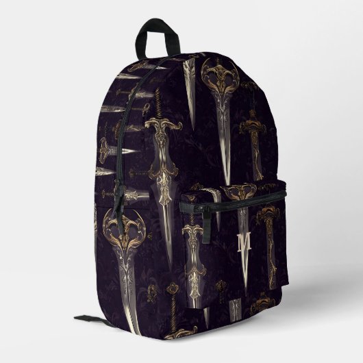 Sac À Dos Imprimé Épées de Dark Fantasy (Coin arrière gauche)