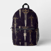 Sac À Dos Imprimé Épées de Dark Fantasy (Recto)