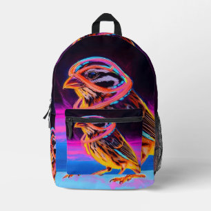 Sac À Dos Imprimé Épervier de néon avec des accents lumineux