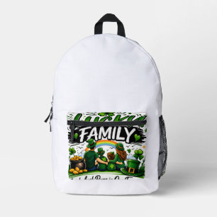 Sac À Dos Imprimé Équipe de la famille chanceuse Shamrock irlandais 