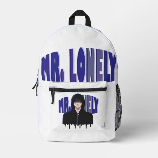 Sac À Dos Imprimé Esthétique Sad Boy - Conception de sweat à capuche (Recto)