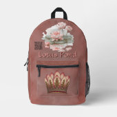 Sac À Dos Imprimé Étang de lotus (Recto)