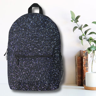 Sac À Dos Imprimé Étincelle de Parties scintillant noire chic