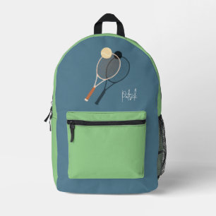 Sac À Dos Imprimé Étoile de terrain de tennis rétro personnalisée av