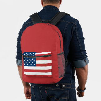 Sac À Dos Imprimé Étoiles, bandes & Gras Rouge : Drapeau américain