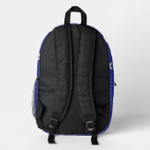 Sac À Dos Imprimé Étoiles blanches en bleu (Verso)