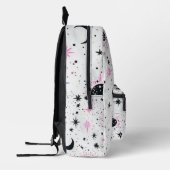 Sac À Dos Imprimé Étoiles célestes noires et roses (Gauche)
