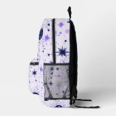 Sac À Dos Imprimé Étoiles célestes noires et violettes (Droite)
