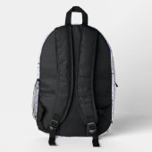 Sac À Dos Imprimé Étoiles célestes noires et violettes (Verso)