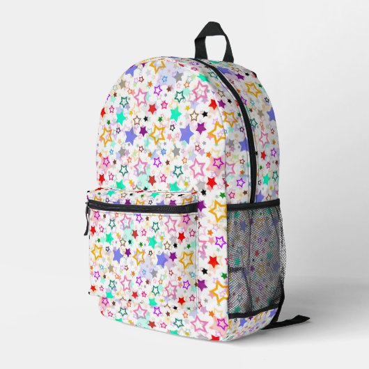 Sac À Dos Imprimé Étoiles colorées blanches  (Coin arrière droit)