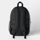 Sac À Dos Imprimé Étoiles dans des cœurs sur fond gris (Verso)