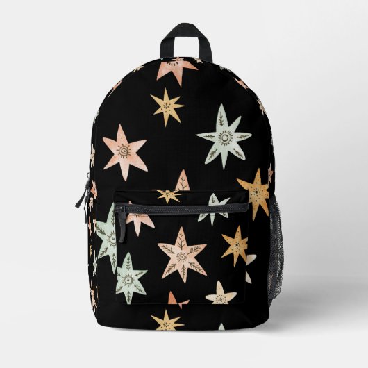Sac À Dos Imprimé Étoiles de Boho (Recto)