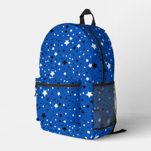 Sac À Dos Imprimé Étoiles et cercles en bleu