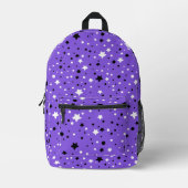 Sac À Dos Imprimé Étoiles et cercles sur violet (Recto)