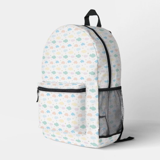 Sac À Dos Imprimé Étoiles et nuages Pastel (Coin arrière droit)