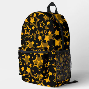 Sac À Dos Imprimé Étoiles Jaune Doré Pailleté Design