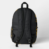 Sac À Dos Imprimé Étoiles Jaune Doré Pailleté Design (Verso)