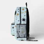 Sac À Dos Imprimé Étoiles noires, dorées et bleues célestes de la lu (Droite)