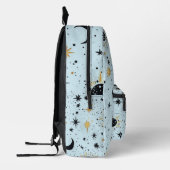 Sac À Dos Imprimé Étoiles noires, dorées et bleues célestes de la lu (Gauche)