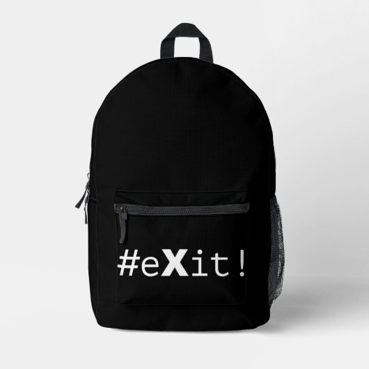 Sac À Dos Imprimé #eXit ! (Recto)
