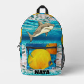 Sac À Dos Imprimé Explorateur d'éclaboussures de requin (Recto)