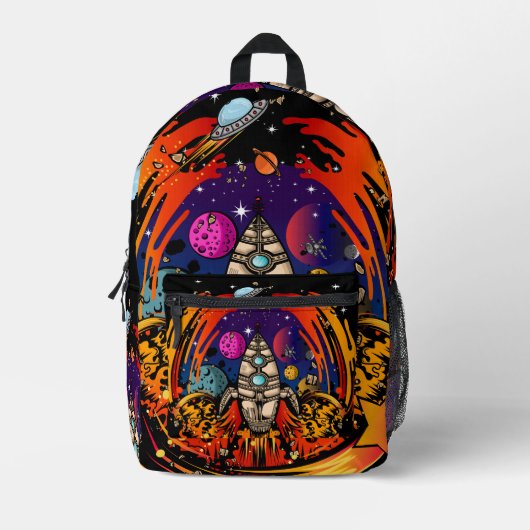 Sac À Dos Imprimé Exploser le vaisseau spatial (Recto)