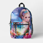 Sac À Dos Imprimé Fairy Princess Aquarelle (Recto)