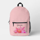 Sac À Dos Imprimé Faisceau rose joli rose orangé floral (Recto)