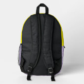 Sac À Dos Imprimé Faisceau Simple Jaune Violet Rose (Verso)