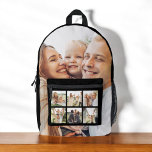 Sac À Dos Imprimé Famille personnalisée 7 Photo Collage noir<br><div class="desc">Mettez à niveau votre style d'entreprise avec le sac à dos imprimé moderne Black Business Logo. Ce sac à dos élégant et professionnel présente un design noir contemporain, personnalisable avec le logo de votre entreprise pour une touche personnalisée. Fabriqué à partir de matériaux durables, il propose des compartiments spacieux, dont...</div>