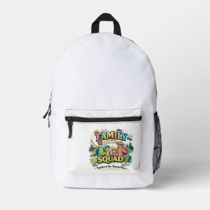 Sac À Dos Imprimé Famille Squad - Conception d'équipe familiale asso