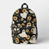 Sac À Dos Imprimé Fantômes de goth d'été et tournesols Éffrayants (Recto)
