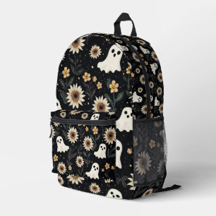 Sac À Dos Imprimé Fantômes de goth d'été et tournesols Éffrayants