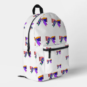 Sac À Dos Imprimé Fashion Sash Et Bows Enfants Filles