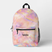 Sac À Dos Imprimé Faux Rose Opal Texture Girls (Recto)