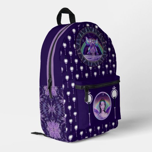 Sac À Dos Imprimé Fée de pluie violette (Coin arrière gauche)
