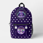 Sac À Dos Imprimé Fée de pluie violette (Recto)
