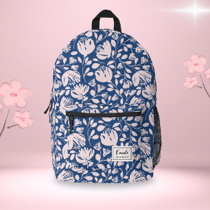 Sac À Dos Imprimé Feminine rose Abstrait Floral Nom du script person