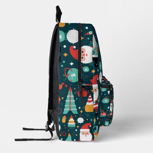 Sac À Dos Imprimé Festif thème Motif de Noël (Gauche)